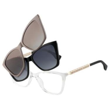 Imagem de Óculos de Grau Carmim Clip On Translúcido CRM42028 C7-51-Feminino