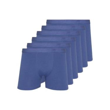 Imagem de Kit com 6 Cuecas Boxer Lupo 784-017, Azul, GG
