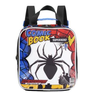 Imagem de Lancheira Térmica Escolar Infantil Spider Comic Book Hero - Denlex, Pr