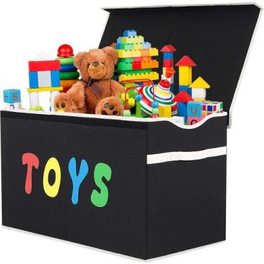 Imagem de Caixa de Brinquedos Dobrável YOLOXO - Resistente e com Tampa