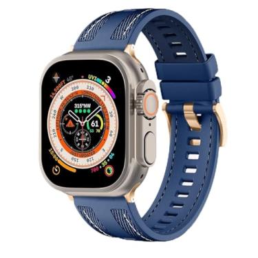 Imagem de FAGWIG Pulseira esportiva trançada de nylon de silicone compatível com Apple Watch séries 10, 9, 8, 7, 6, 5, 4, 3, 2 e 1, Ultra, 2 mulheres, para Apple Watch de 49 mm, 46 mm, 45 mm, 44 mm, 42 mm, 41