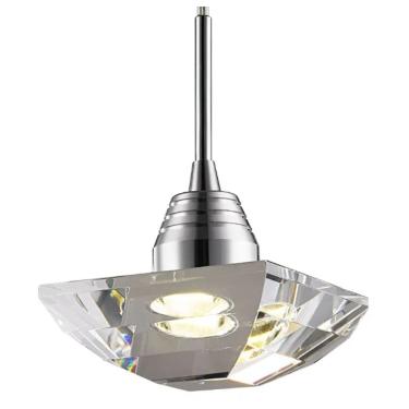 Imagem de Pendente Cristal Transparente 9cm Led 3W 3000K Bivolt PE-006/1.12 Mais Luz