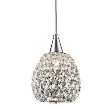 Imagem de Pendente Cristais Cromado 17cm 1G9 PE-031/1 Mais Luz