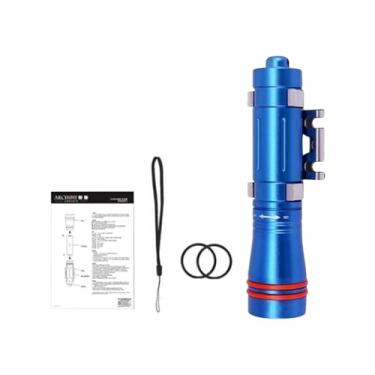 Imagem de Vaveren Lanterna de mergulho Lanterna subaquática Light LED Torch de acampamento para sobrevivência, Azul