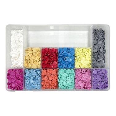 Imagem de Kit Botão Pressão Plastico N12 600 Botões Rita Candy Colors - Ritas