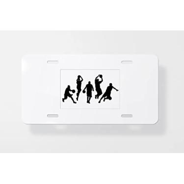 Imagem de Capa para placa de licença de basquete – Capa para placa de carro – Capa para placa de carro 15,24 x 30,48 cm