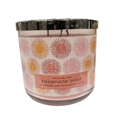 Imagem de Bath & Body Works, White Barn Vela com óleos essenciais de 3 pavios - 411 g - Aromas de Natal 2021! (Torrada de champanhe)