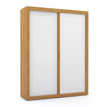 Imagem de Guarda Roupa Tutto New Porta de Correr - Matic Móveis Freijó/Branco Soft