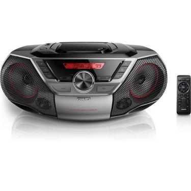 Imagem de Leitor de cd portátil Boombox Philips Rádio fm Bluetooth 12W