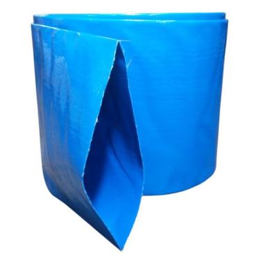 Imagem de Rolo de 10 Metros de Mangueira Flat Azul 12 Polegadas Irrigação Londri