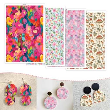 Imagem de Briartw Papel de transferência de argila de polímero Woodland Wonders - 20 folhas (por padrão 5 folhas) Folhas de transferência para argila de polímero, por folha de papel de transferência de 10 x