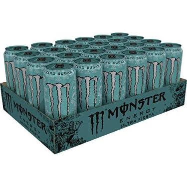Imagem de Monster Energy Ultra Fiesta Mango, Bebida energética sem açúcar, 473 ml (pacote com 24)