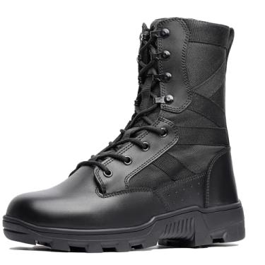 Imagem de WIDEWAY Botas masculinas militares de combate na selva 20,3 cm, leve, para motociclistas, botas táticas policiais, Sem marcação - preto, 8 Wide