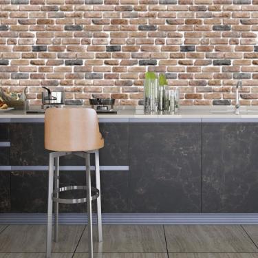 Imagem de Papel De Parede Adesivo Tijolo Lavável Sala Quarto Cozinha