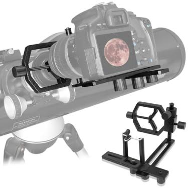 Imagem de Tydeux Adaptador universal de telefone para câmera de telescópio de metal – serve para quase todos os telefones celulares e câmeras compatíveis com binóculos, monóculos, telescópios, microscópios