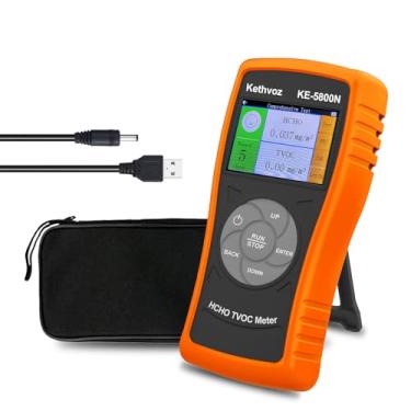 Imagem de Kethvoz Detector De Formaldeído, Testador De Tvoc, Monitor Portátil De Qualidade Do Ar, Hcho, Detecção De Poluição Do Ar Doméstico, Tvoc Com Alarme, Kit De Teste De Sensor De Qualidade Do Ar Interno