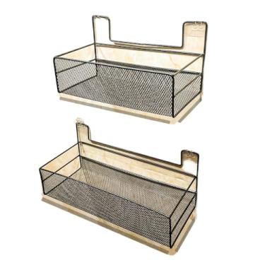 Imagem de Kit Suporte Organizador De Canto Prateleira Parede Para Cozinha E Banheiro Multiuso E Saboneteira(Kit 2（Preto))