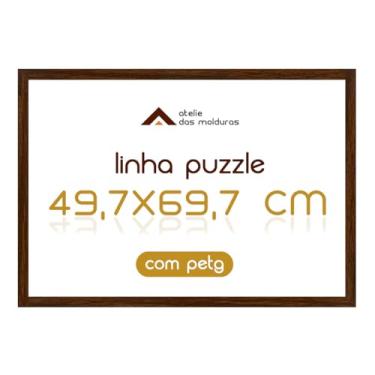 Imagem de Moldura para Quebra Cabeça Grow Puzzle Peças 49,7x69,7 com Proteção Petg (Marrom)