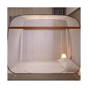 Imagem de Tenda mosquiteira de poliéster respirável com rede mosquiteira dobrável inferior para casa fácil de armazenar