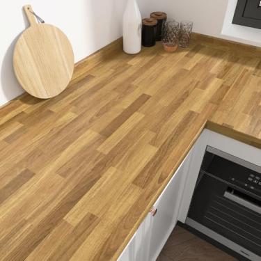 Imagem de Wallercity Bloco de açougueiro, papel de parede removível de madeira para bancadas, aparência de madeira, papel de parede, vinil, bancada, papel de contato, papel de parede para armários e quartos