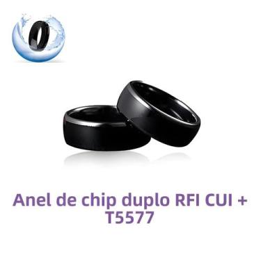 Imagem de Anel Inteligente RFID com Chip Duplo IC 13,56 MHz - Chave Regravável T