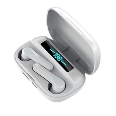 Imagem de Fone de Ouvido Bluetooth com Case de Carregamento LED, Display Digital, Controle Touch (Branco)