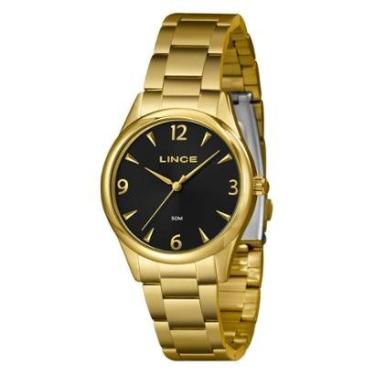 Imagem de Relógio Feminino Lince Original LRGJ169L36P2KX Pulseira Metal Dourado-Feminino
