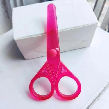 Imagem de Tesoura De Plástico Artesanal Para Crianças , Corte De Papel , Seguran
