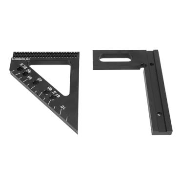 Imagem de Régua de Medição de Liga de Alumínio Multiângulo 3D Design de 6 Furos Régua Triangular Multifuncional para Entusiastas de Artesanato Engenheiros Carpinteiros e Decoradores