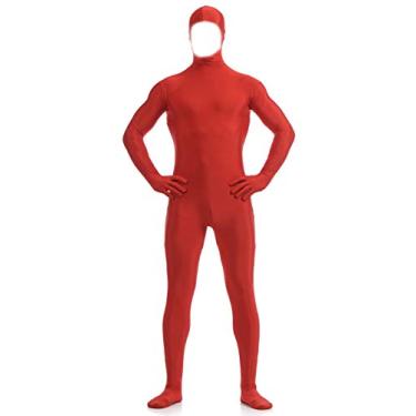 Imagem de Gaoin Macacões masculinos e femininos abertos com elastano para Halloween, Vermelho, XXG
