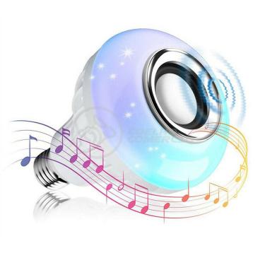Imagem de Lâmpada Led 12W E27 Rgb Colorida Com Caixa De Som Bluetooth
