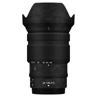 Imagem de Adesivo de lente de câmera antiarranhões para Nikon Z 24-120 mm F4S Capa protetora de película protetora para 24-120 4 (Knight Black)