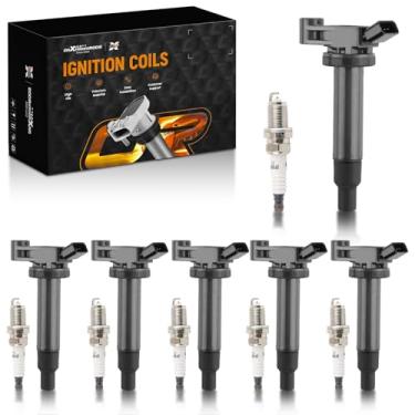 Imagem de maXpeedingrods Conjunto De 6 Bobinas Ignição Uf-267 E Velas Irídio Para Toyota Avalon, Camry Highlander, Sienna Solara, Lexus Es300 Rx300 V6 3.0L 3.3L, Kit Substitui