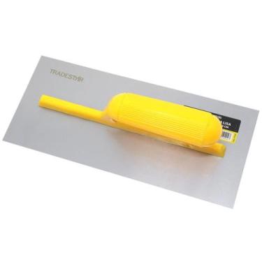 Imagem de Desempenadeira De Aço 28X12Mm Lisa Cabo Plástico Tradestar