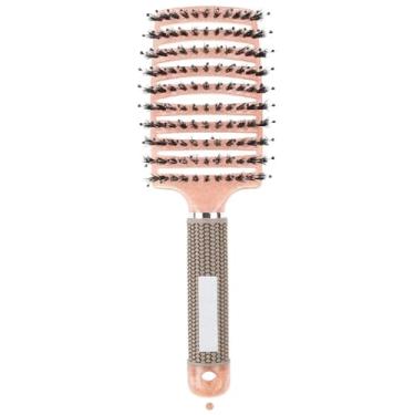 Imagem de Escova de Nylon Extra Larga para Cabelos Cacheados - Desembaraçador para Cabelos Molhados e Fofinhos | Ferramentas para Modelar Cabelos Grossos com Cerdas Massageadoras (A22)