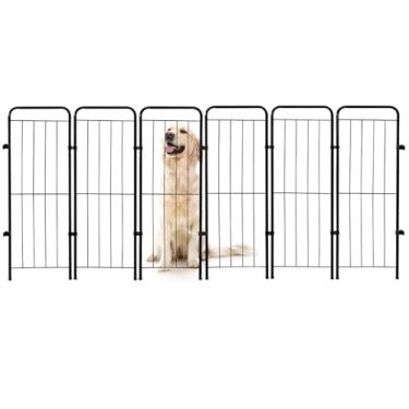 Imagem de Cercado Caes Pet Cachorro Grade Cerca 6 Módulos 98 cm Altura (Preto)