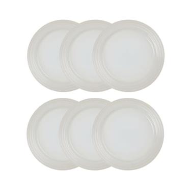 Imagem de Jogo de 6 Pratos Rasos de Cerâmica 22 cm Meringue