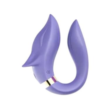 Imagem de Vibrador Casal 9 Modos De Vibrações Brinquedo Erótico Estimulador de Ponto G e Clitóris Recarregável [LILÁS]