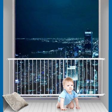 Imagem de Taxa De Ferro Forjado, Guarda-corpo De Janela De Bebê, Taxa De Isolamento De Animal De Estimação Perfurada Grátis, Adequada Para Varanda, Janela, Janela De Sacada, 222-284cm