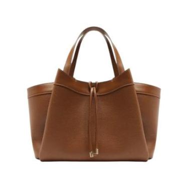 Imagem de Bolsa Feminina Arezzo Tote Bag Charm Alça Dupla Grande Marrom-Feminino