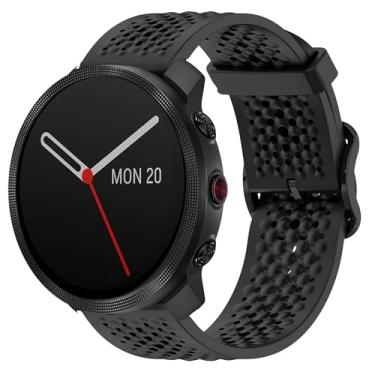 Imagem de Compatível com pulseiras Polar Vantage M3, Lamshaw de 22 mm, pulseira de silicone de 20 mm com fivela de metal compatível com smartwatch Polar Unite, Ignite, Ignite 2, Ignite 3, Pacer, Vantage V3