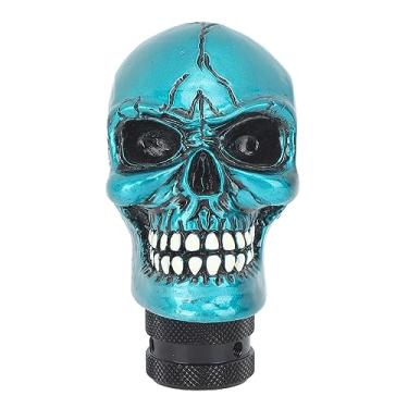 Imagem de ZJchao Botão de Mudança de Marcha, Transmissão de Carros de Resina de Resina de Crânio, Alça de Vara Com Engrenagem de Troca de Câmbio para Parafuso de Parafuso Adaptador para a Maioria Dos Veículos