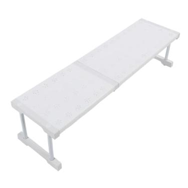 Imagem de Haofy 24cm X 32cm Organizador de Armário Expansível Ajustável Sem Divisor de Prateleira de Ferramentas para Armários de Guarda (Comprimento 67-88cm / 26.4-34.6in)