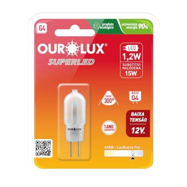 Imagem de Lâmpada SUPERLED Bipino G4 1,2W 12V 6500K 300° OUROLUX