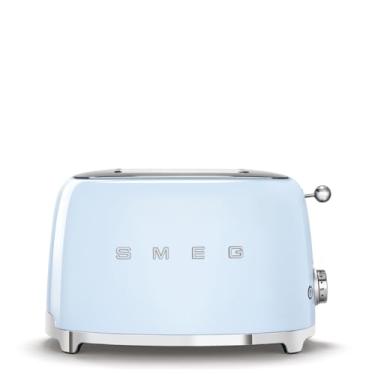 Imagem de Smeg Torradeira Para 2 Fatias Com 6 Predefinições E Função De Descongelamento, Bandeja Migalhas Removível Tsf01Pbus, Azul Pastel
