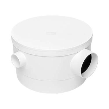 Imagem de Caixa Gordura Redonda 250x150x75mm com Tampa - PVC Resistente - 7 Entr