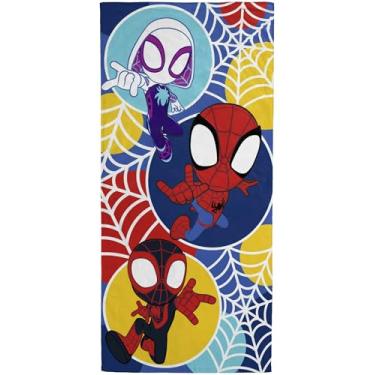 Imagem de Jay Franco Marvel Spidey & His Amazing Friends Toalha de banho para piscina - Toalha infantil super macia e absorvente 100% algodão com aranha fantasma e Miles Morales, mede 28 x 58