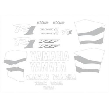 Imagem de Kit Adesivos Compatível Com Yamaha Yzf R1 2000 Azul R100Az - Spts