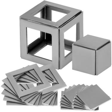 Imagem de QWORK Kit de cupons de prática de soldagem, 24 peças de aço A36, placa de aço quadrada de calibre 11 de 3 e 5 cm para treinamento de soldagem iniciante