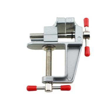 Imagem de RLECS 9,5 x 8 cm Prata Miniatura Metal Pequena Mesa Torno Artesanato Ferramenta de Reparação para Fazer Joias/Processamento de Modelos/Faça Você Mesmo Artesanal/Experiências de Ensino